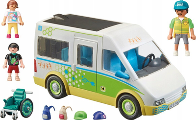 Set lodër Playmobil City Life School Bus 71329, autobus shkolle, për fëmijë 4+