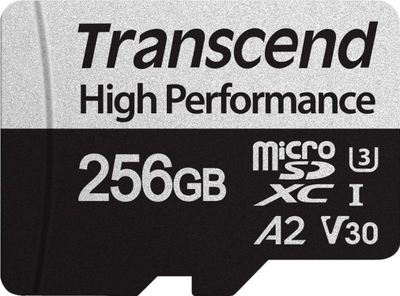 Kartë memorie Transcend 340S MicroSDXC 256 GB Klasa 10 UHS-I / U3 A2 V30