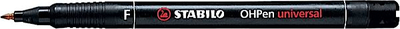 Перманентен маркер Stabilo OHP Fineliner 0.7mm, црн