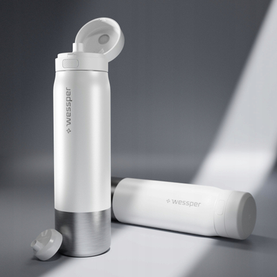 Shishe me filtër Wessper B2 Actitex Stainless Steel, 1L, pa BPA, e bardhë