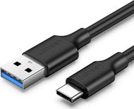 Kabëll Ugreen USB 3.0, USB Type C 2M 3A (20884), e zezë