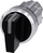 Çelës komandues Siemens 3SU1052-2BL10-0AA0, 22mm, 3 pozicione, metalik i zi