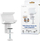 Organizues kabllosh LogiLink White Holder KAB0067, me kapëse tavoline, bojë e bardhë