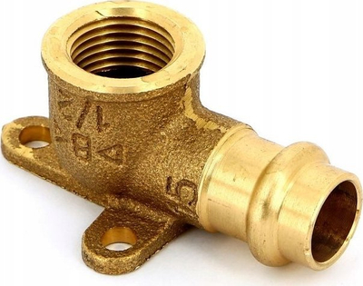 Bраник со уши Conex B Press, 15mm, внатрешен навој 1/2", бронза