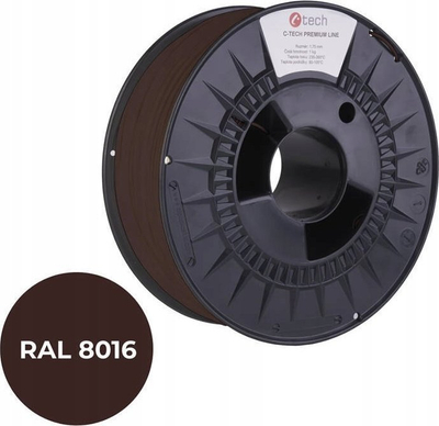Shirit printimi 3D C-TECH PREMIUM LINE PLA, 1.75mm, 1kg, kafe