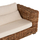 Set lounge oborri Tropel HM9656, 4 pjesë, ratan natyral dhe dru mahogani, jastëkë të bardhë