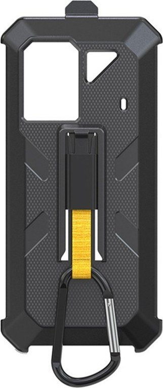 Mbulesë telefoni UleFone Power Armor 18T 18 19 19T, polikarbonat, me karabinë dhe rrip, e zezë