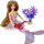 Kukull sirenë Emily the Mermaid, bisht që ndryshon ngjyrë, aksesorë rozë
