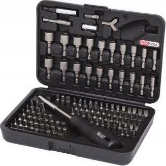 Set bitash KS Tools 911.2085, 1/4", 122 copë, kuti plastike e zezë