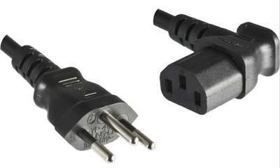 Kabllo rryme MicroConnect PE160418A, prizë zvicerane, C13 90°, 1.8m, e zezë