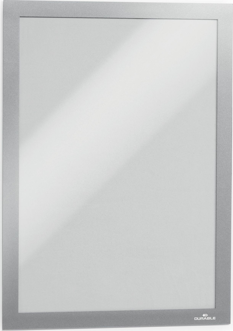 Kornizë magnetike vetëngjitëse Durable A4, set 10 copë, argjend