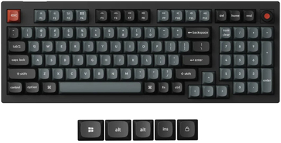 Tastierë mekanike Keychron V5 8K, Super Red, 96%, me kabllo, US, e zezë