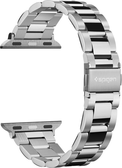 Rrip dore Spigen Modern Fit për Apple Watch 1 5, 38 40mm, metalik, argjendtë