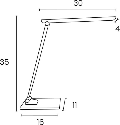 Lampë tavoline UNILUX POPY, LED, me rregullim drite, e zezë