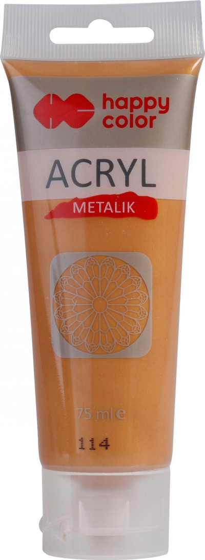 Bojë akrilike Happy Color Acryl Metalik 114, 75 ml, ari i thellë