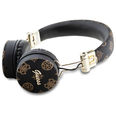 Kufje Guess GUBH70EPOSMK 4G Peony Script, Bluetooth on-ear, ENC, të zeza