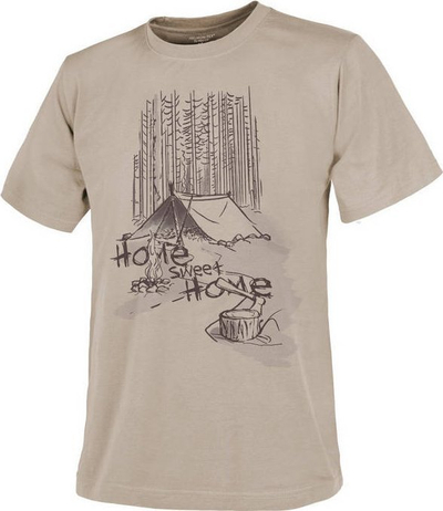 Bluzë Helikon T Shirt Home Sweet Home, pambuk 100%, bezhë