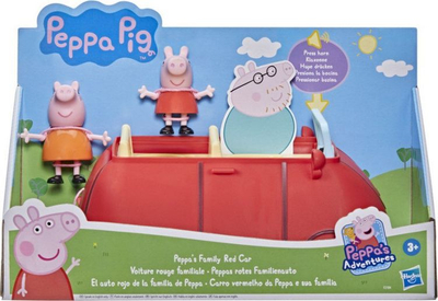 Set lodrash Peppa Pig Peppas Adventures Family Red Car, me figura, i kuq