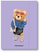 Dosje A4 Narcissus Teddy Bear, me llastik, karton i fortë, lejla