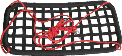 Lëkundëse oborri për fëmijë MASTER Swing, 110 x 55 cm, kapacitet 100 kg, bardhezi me të kuqe