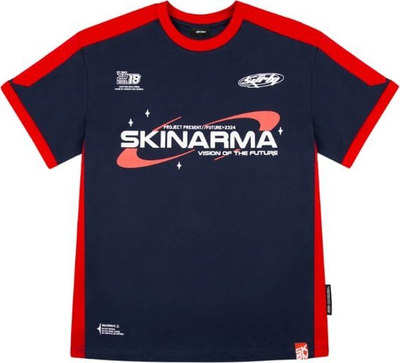Bluzë SKINARMA Halo XL, me mëngë t'shkurtra, pambuk, blu e errët, përmasë XL