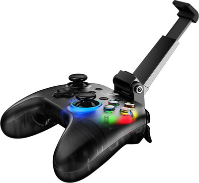 Безжичен гејмпад GameSir T4 Pro, мултиплатформски, LED RGB, проѕирен