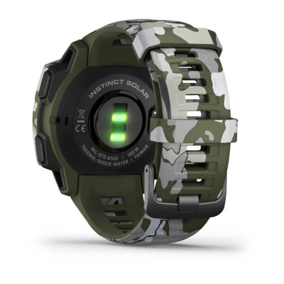Smartwatch Garmin Instinct Solar Camo, GPS, karikim me diell, jeshile kamuflazh