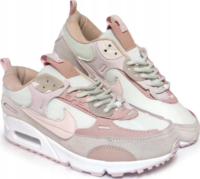 Atlete Nike Air Max, taban me jastëk ajri, për përdorim të përditshëm, rozë e bardhë