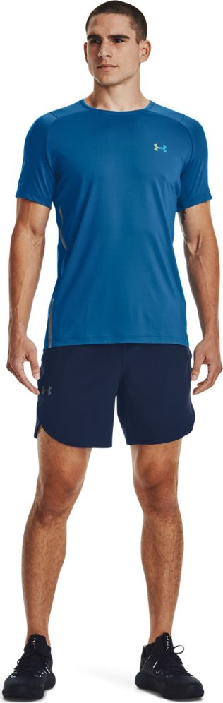 Bluzë sportive Under Armour Rush 2.0 Vent SS, për burra, me mëngë të shkurtra, blu