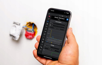 Паметно реле Shelly 1PM Gen4, мерење енергија, WiFi Bluetooth Zigbee, 1 канал 16A, црвено