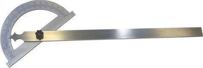 Raportor metalik Lintner Protractor, 0-180°, krah 300mm, ngjyrë argjendi