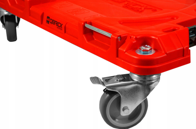Platformë transporti Qbrick System Ultra HD PRO, mban deri 100 kg, me rrota, e kuqe