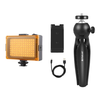 Set regjistrimi në jetë Puluz me tripod + lampë LED + mbajtës telefoni PKT3131B