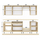 Set kuzhine MDF 250×47×84,8 Hcm (HM2471.01), gri/ bezhë