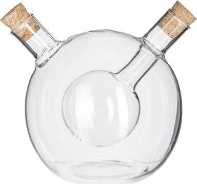 Dispenzer për vaj dhe uthull Secret De Gourmet 2in1, qelq, transparent