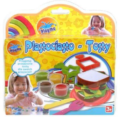 Пластелин Бримарекс Plasticine Toasts, сет за моделирање за деца, многуобоен