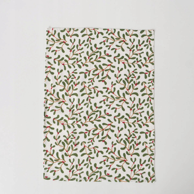 Rrobë kuzhine Boltze Home Mistletoe, 50 x 50 cm, set me 2 copë, bezhë jeshile e kuqe