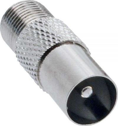 Adapter koaksial InLine 69915D IEC në F, M/F, i argjendtë