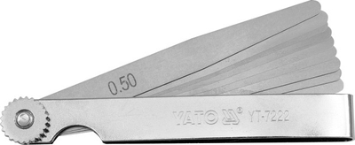 Tehe matëse Yato, 100mm, 0.05 - 0.5mm, 10 copë