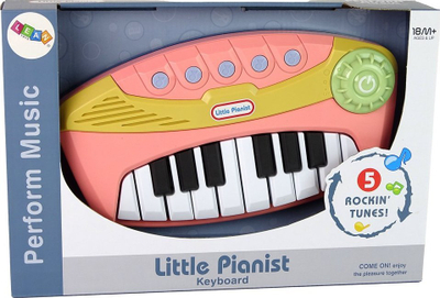 Keyboard lodër për kalamaj Little Pianist, 16 taste, me melodi gati, rozë