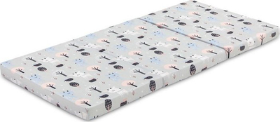 Dyshek udhëtimi për kalamaj Sensillo Travel Mattress Deer, 120x60cm, shkumë 5cm, me këllëf pambuku