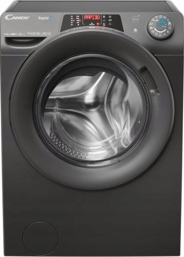 Lavatriçe me tharëse Candy ROW 4966 DWRR7 S, 9kg 6kg, 1400 rpm, gri e errët