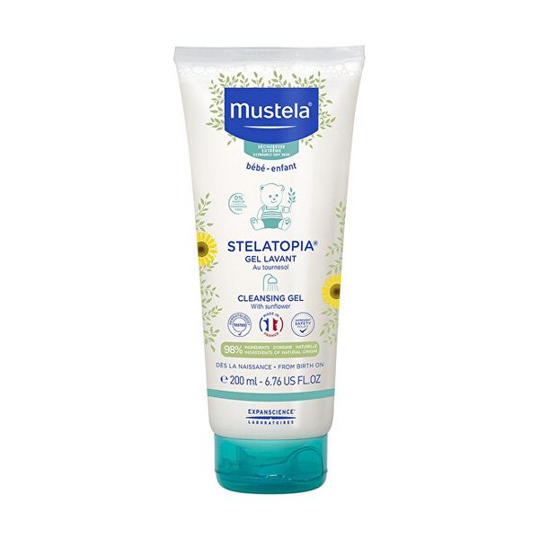 Xhel dushi Mustela Stelatopia Cleansing Gel, bebe dhe fëmijë, 200ml