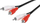 Kabllo audio Wentronic Goobay RCA 50029, 2x RCA me 2x RCA, 2.5 m, e zezë