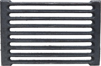 Grilë gize Metnetus Insert, 28.5 x 28.5 x 4.5 cm, për soba edhe oxhaqe, gri e errët