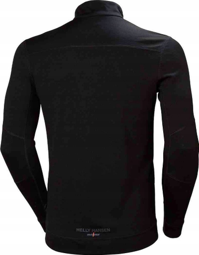 Bluzë termike Helly Hansen Lifa Merino me zinxhir, e zezë