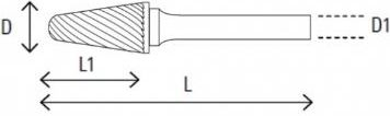 Fre rrotulluese Beta Tools 426MD/TA9.5, diametër 9.5 mm, gjatësi 72 mm, metalike