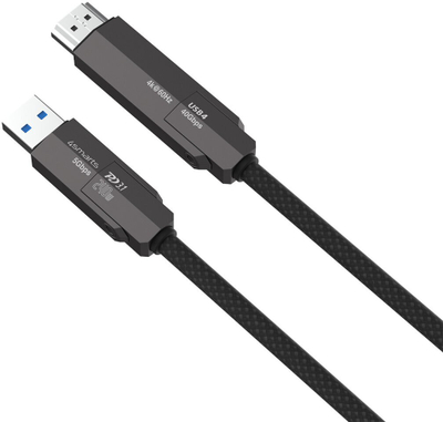 Kabllo video 4smarts USB4 ComboCord, 1.5m, 240W 40Gbps, e zezë