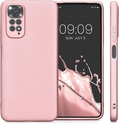 Kapak telefoni Rowy për Xiaomi Redmi 12 4G, TPU, metallic, rozë