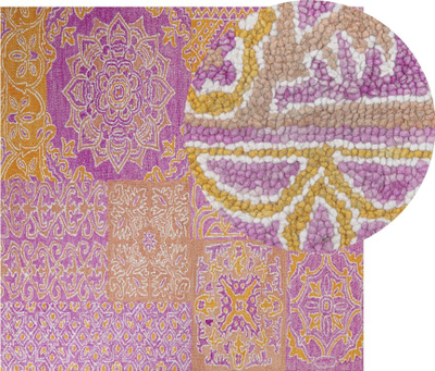 Tapet Beliani AVANOS, 200x200 cm, lesh, rozë multikolor